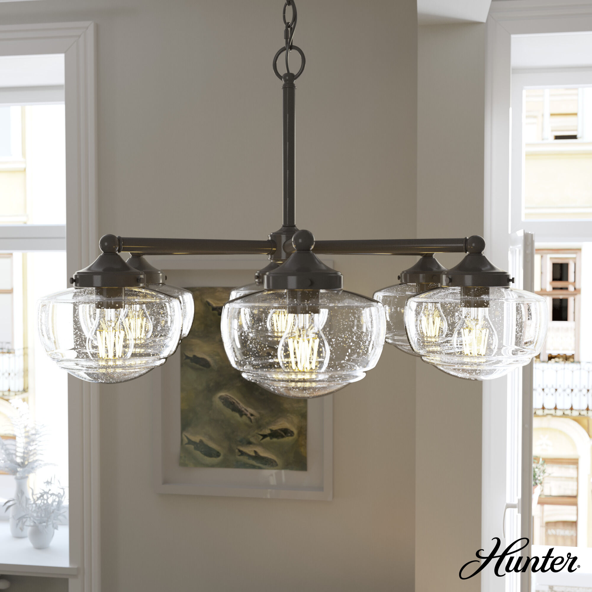 Saddle Creek 6 Light 30 inch Noble Bronze Chandelier Ceiling Light