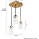 Hartland 3 Light 13.75 inch Alturas Gold Round Cluster Pendant Ceiling Light, Medium