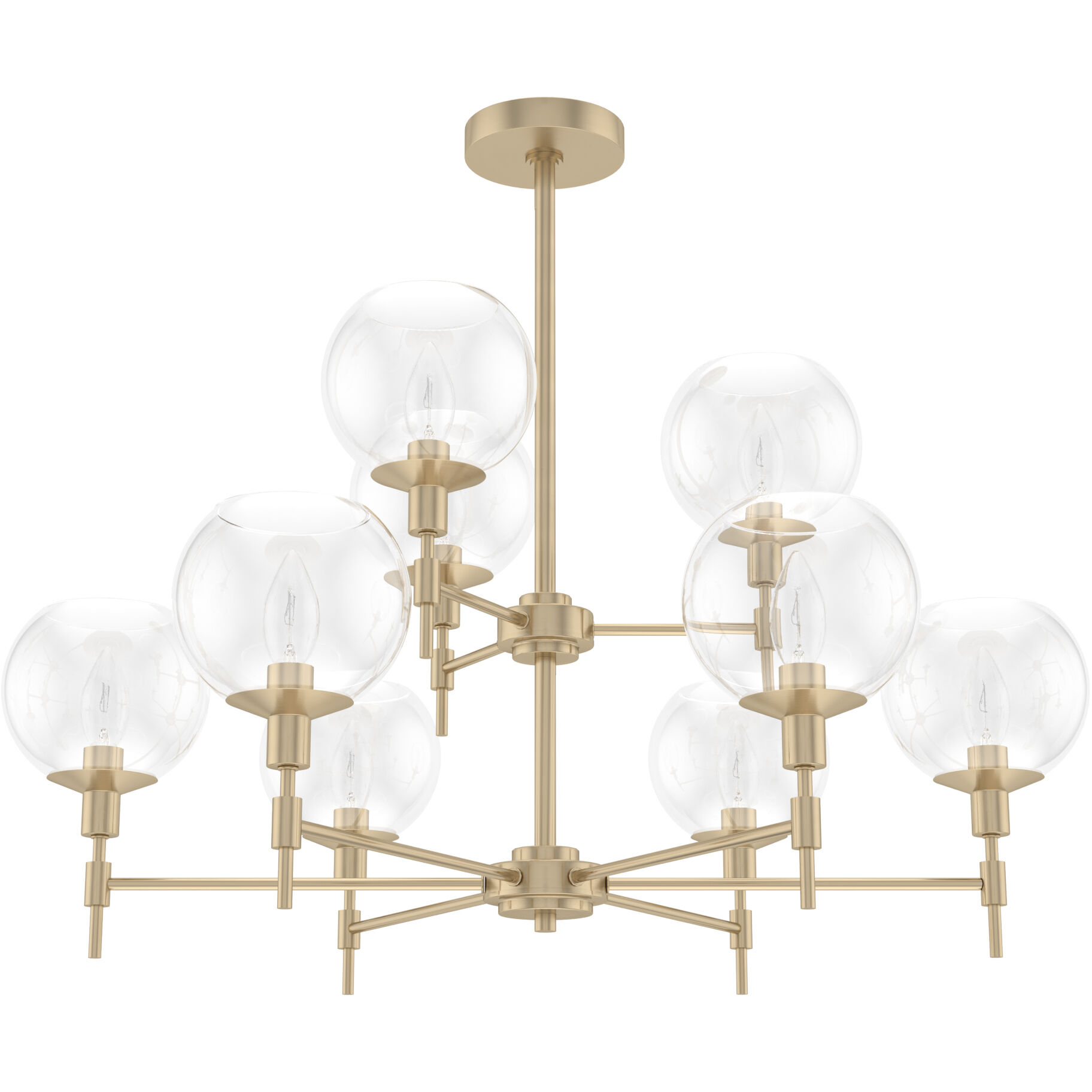 Xidane 9 Light 32 inch Alturas Gold 2-Tier Chandelier Ceiling Light