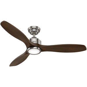 Melbourne 52 inch Brushed Nickel with Dark Toasted Walnut Blades Ceiling Fan