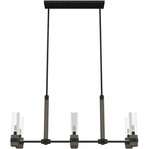 River Mill 6 Light 37 inch Rustic Iron Chandelier Ceiling Light