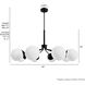 Hepburn 8 Light 40 inch Matte Black Chandelier Ceiling Light, Extra Large