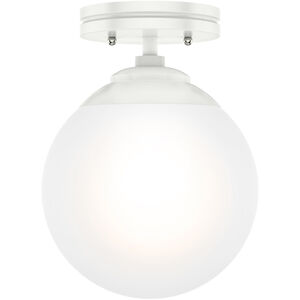 Hepburn 1 Light 8 inch Matte White Semi-Flush Mount Ceiling Light