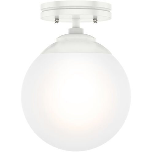 Hepburn 1 Light 8 inch Matte White Semi-Flush Mount Ceiling Light