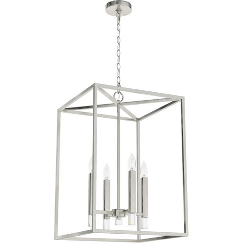 Sunjai 4 Light Brushed Nickel Foyer Pendant Ceiling Light, Large