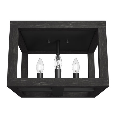 Squire Manor 4 Light 12 inch Matte Black Flush Mount Ceiling Light