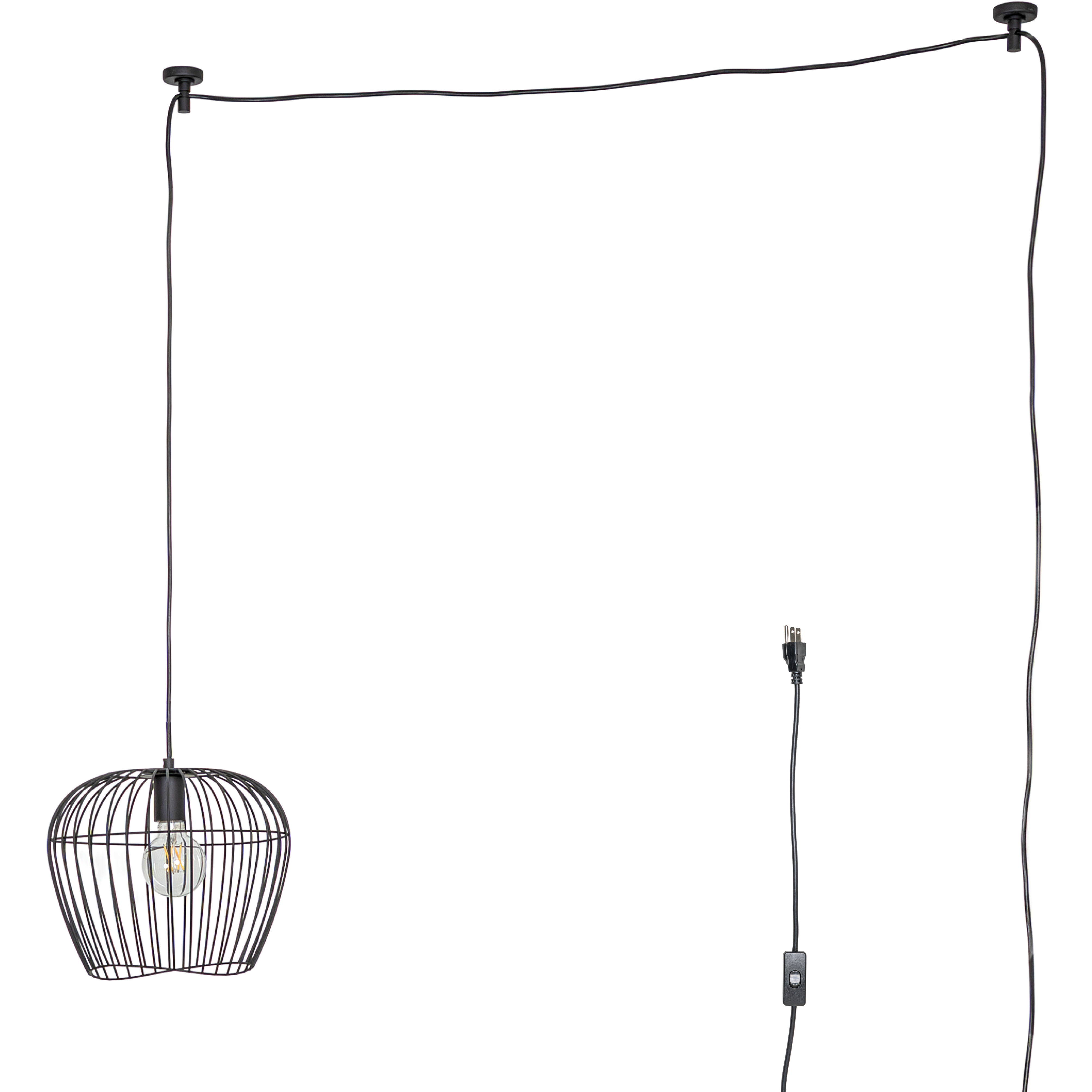 Redding 1 Light 12 inch Matte Black Swag Pendant Ceiling Light, Medium