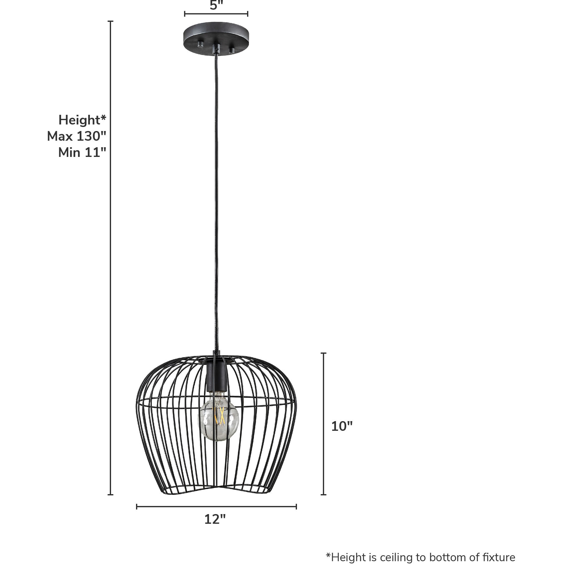 Redding 1 Light 12 inch Matte Black Swag Pendant Ceiling Light, Medium