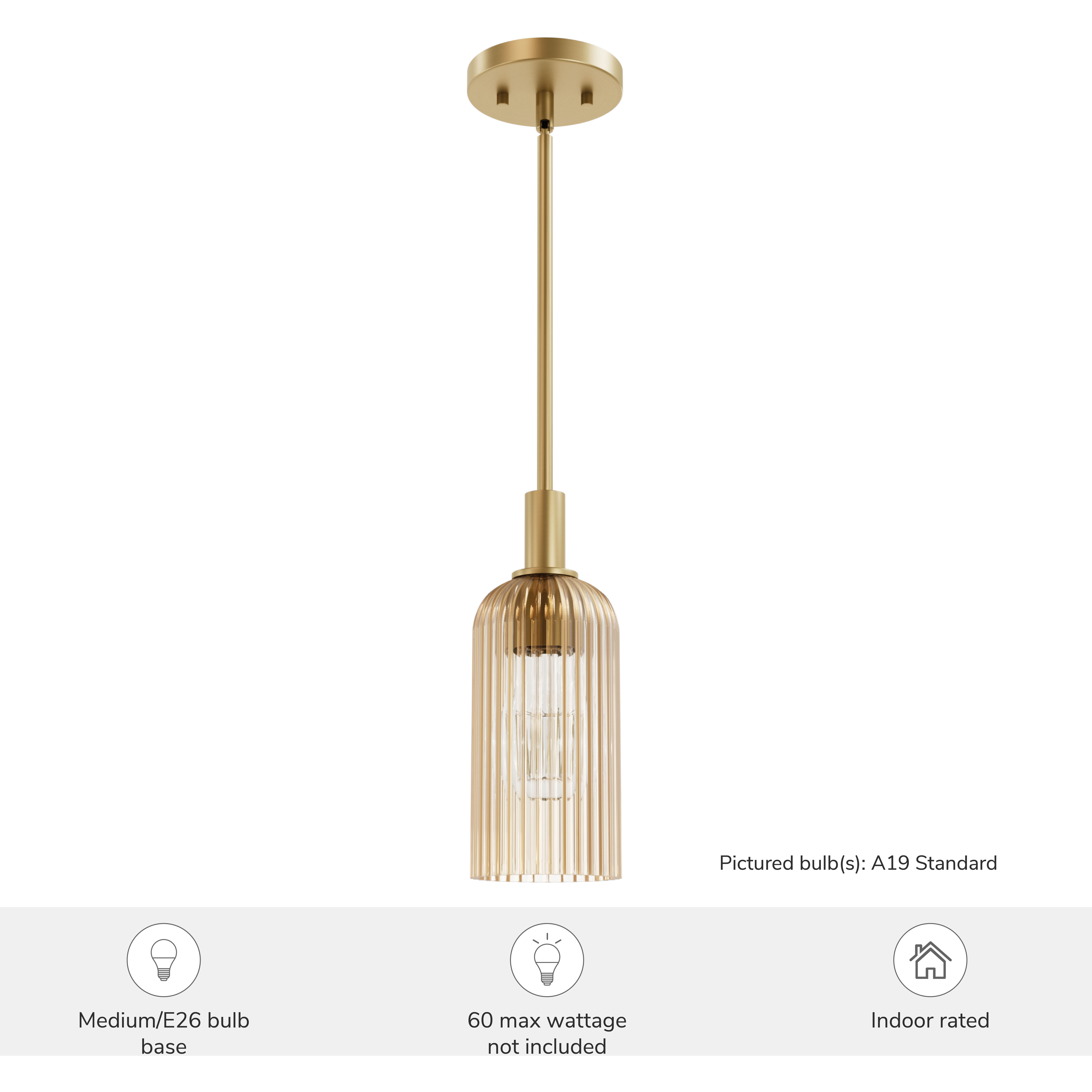 Beverly Glen 1 Light 4.5 inch Luxe Gold Pendant Ceiling Light, Mini