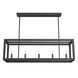 Squire Manor 5 Light 40 inch Matte Black Linear Chandelier Ceiling Light