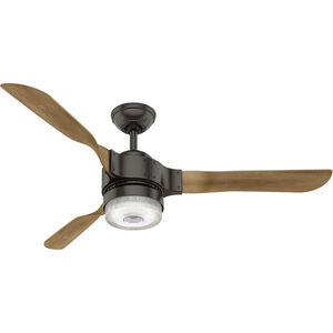 Apache 54 inch Noble Bronze with White Washed Oak Blades Ceiling Fan