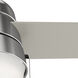 Aker 52 inch Brushed Nickel with Matte Nickel/Light Grey Oak Blades Ceiling Fan