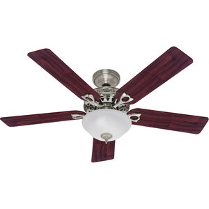Astoria 52 inch Brushed Nickel with Cherry/Maple Blades Ceiling Fan