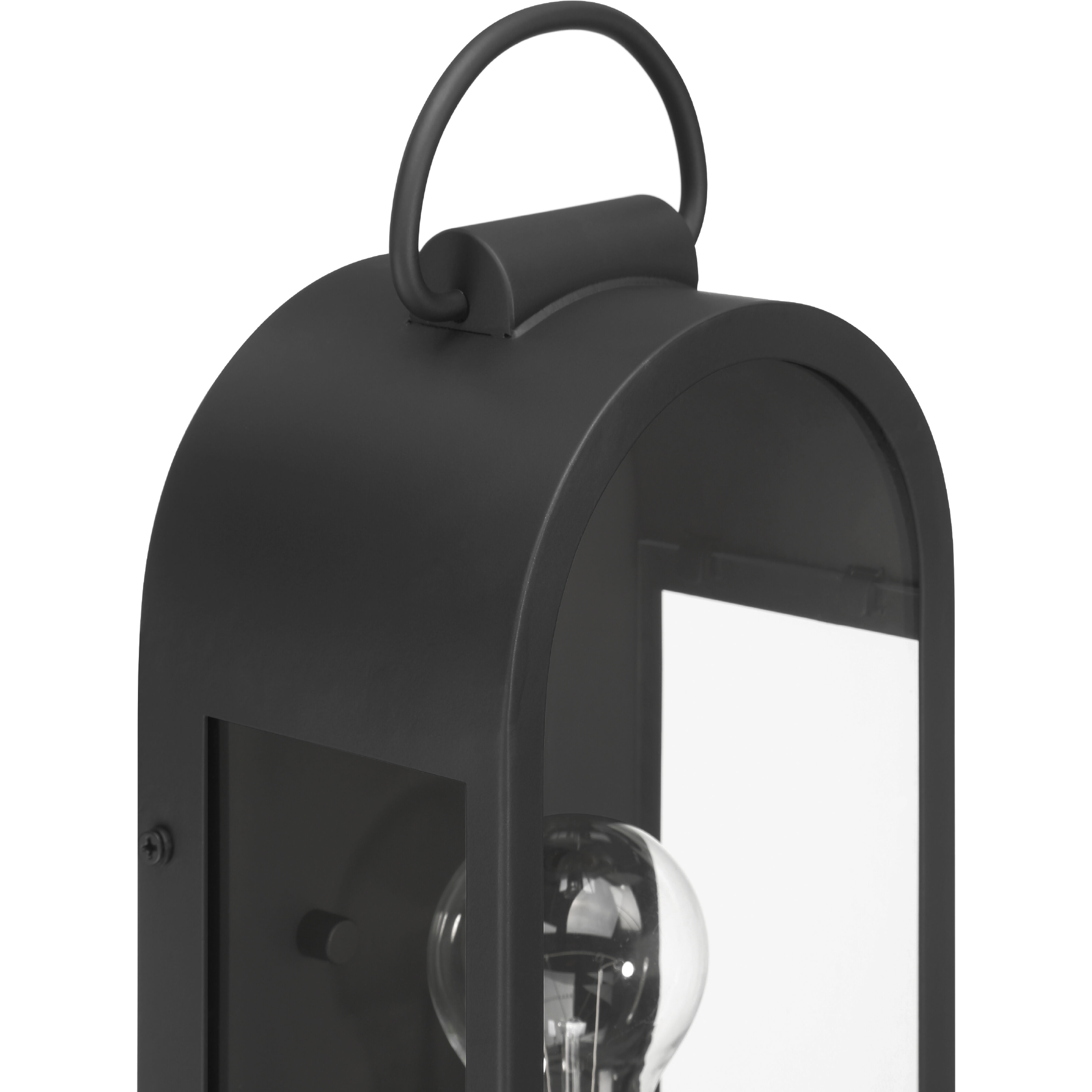 Kendra Bell 1 Light 15 inch Matte Black Outdoor Wall Light, Medium