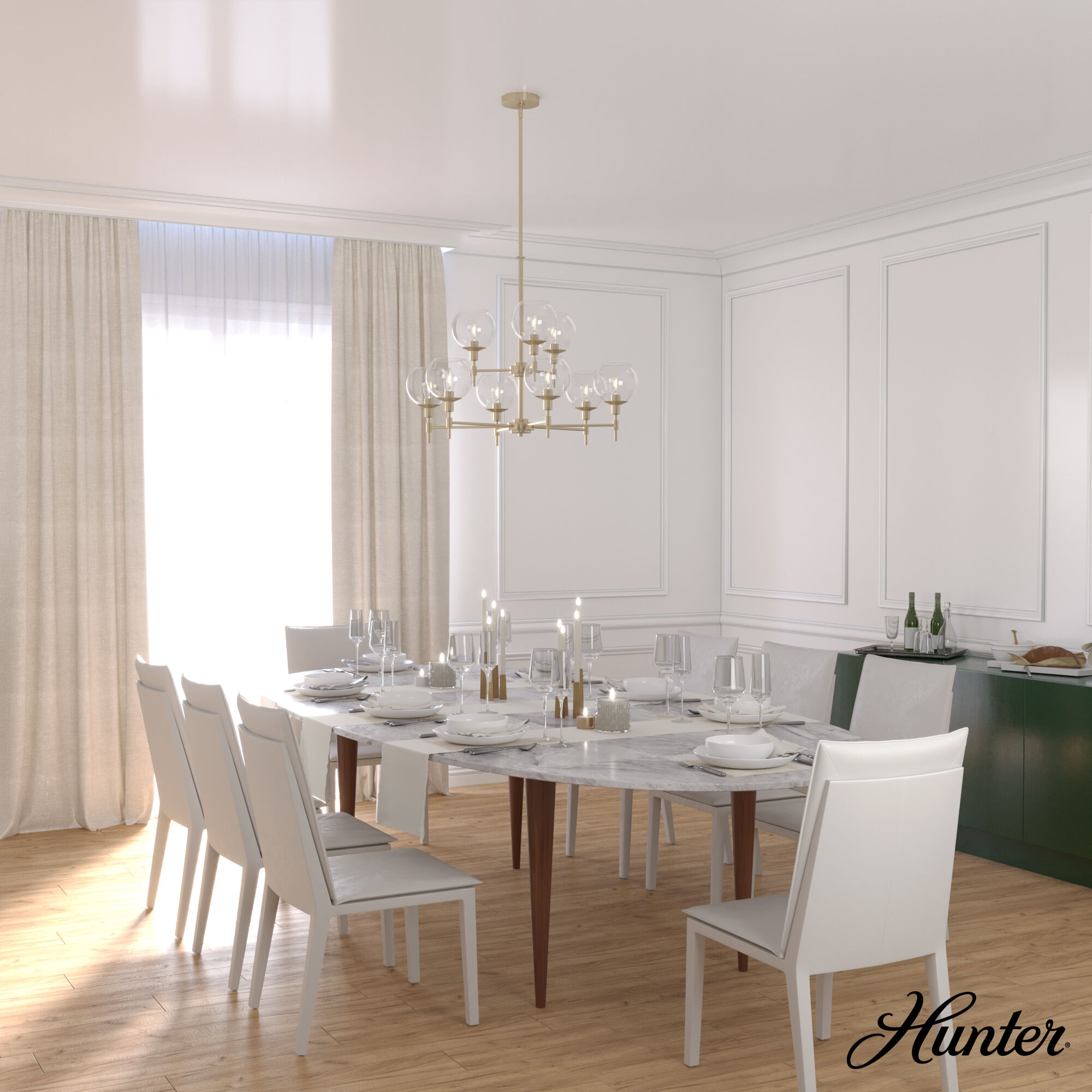 Xidane 9 Light 32 inch Alturas Gold 2-Tier Chandelier Ceiling Light