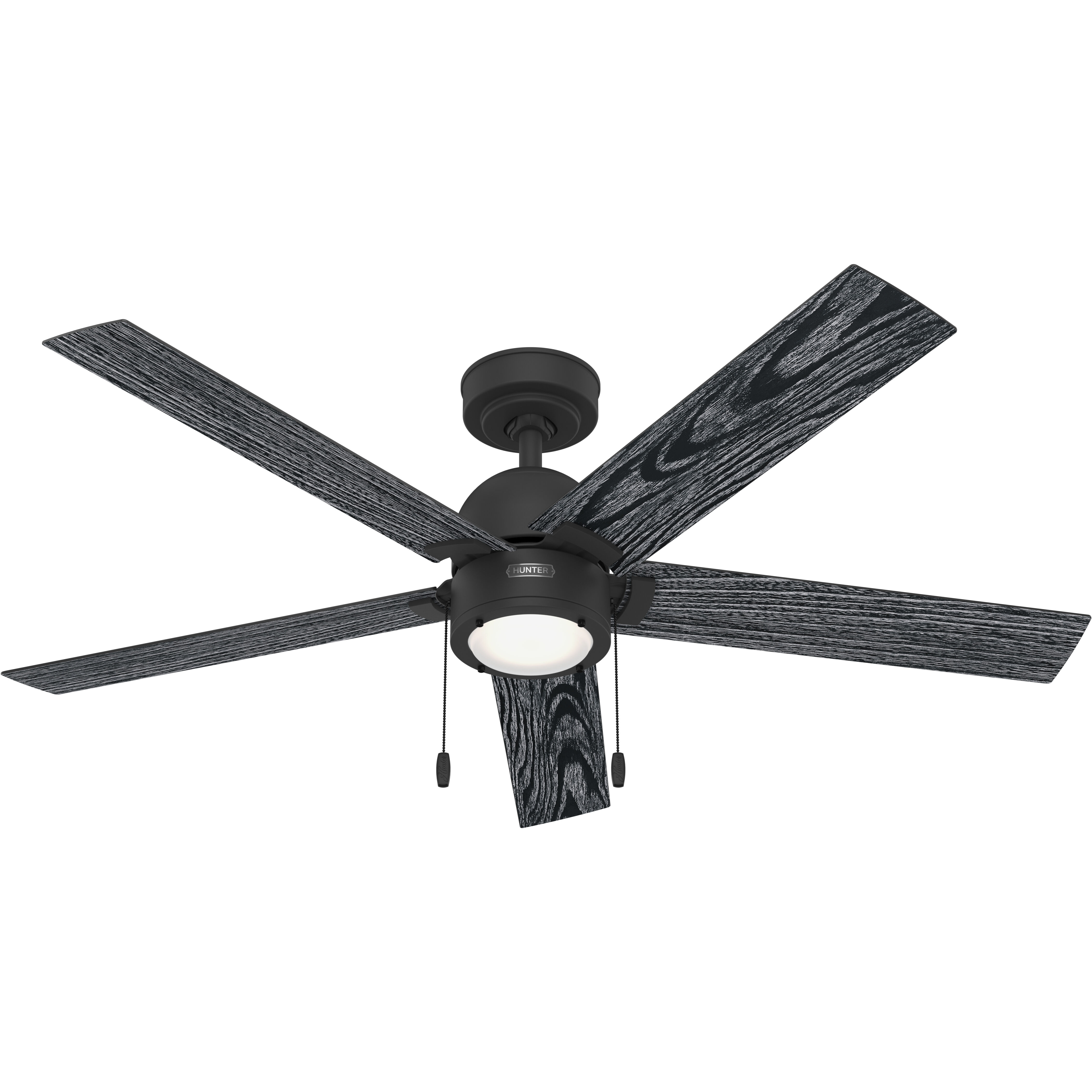 Erling 52 inch Matte Black with Salted Black/Matte Black Blades Ceiling Fan
