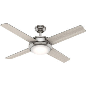 Marconi 52 inch Brushed Nickel with Light Gray Oak Blades Ceiling Fan