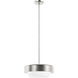 Station 2 Light 14 inch Brushed Nickel Pendant Ceiling Light, Small