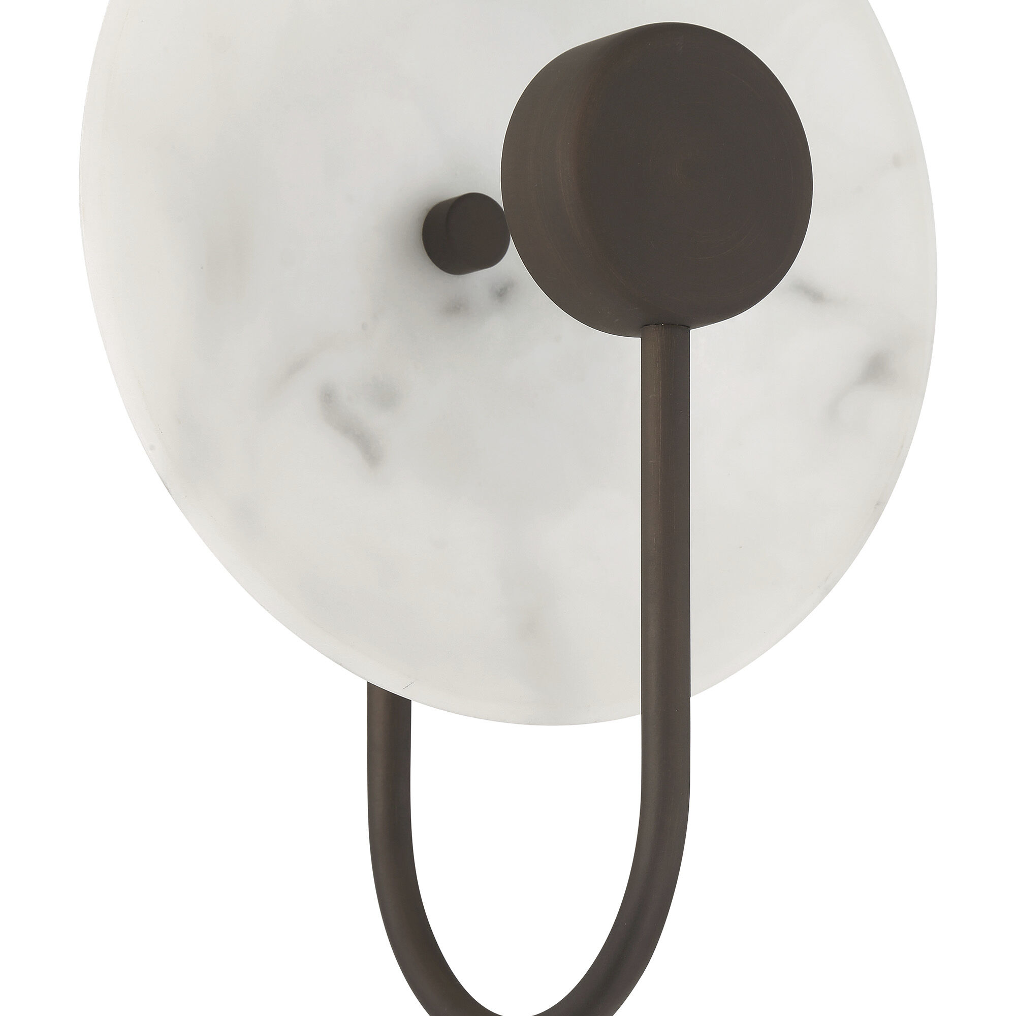 Amara Crest 1 Light 8 inch Matte Black and Cast Alabaster Sconce Wall Light, Medium