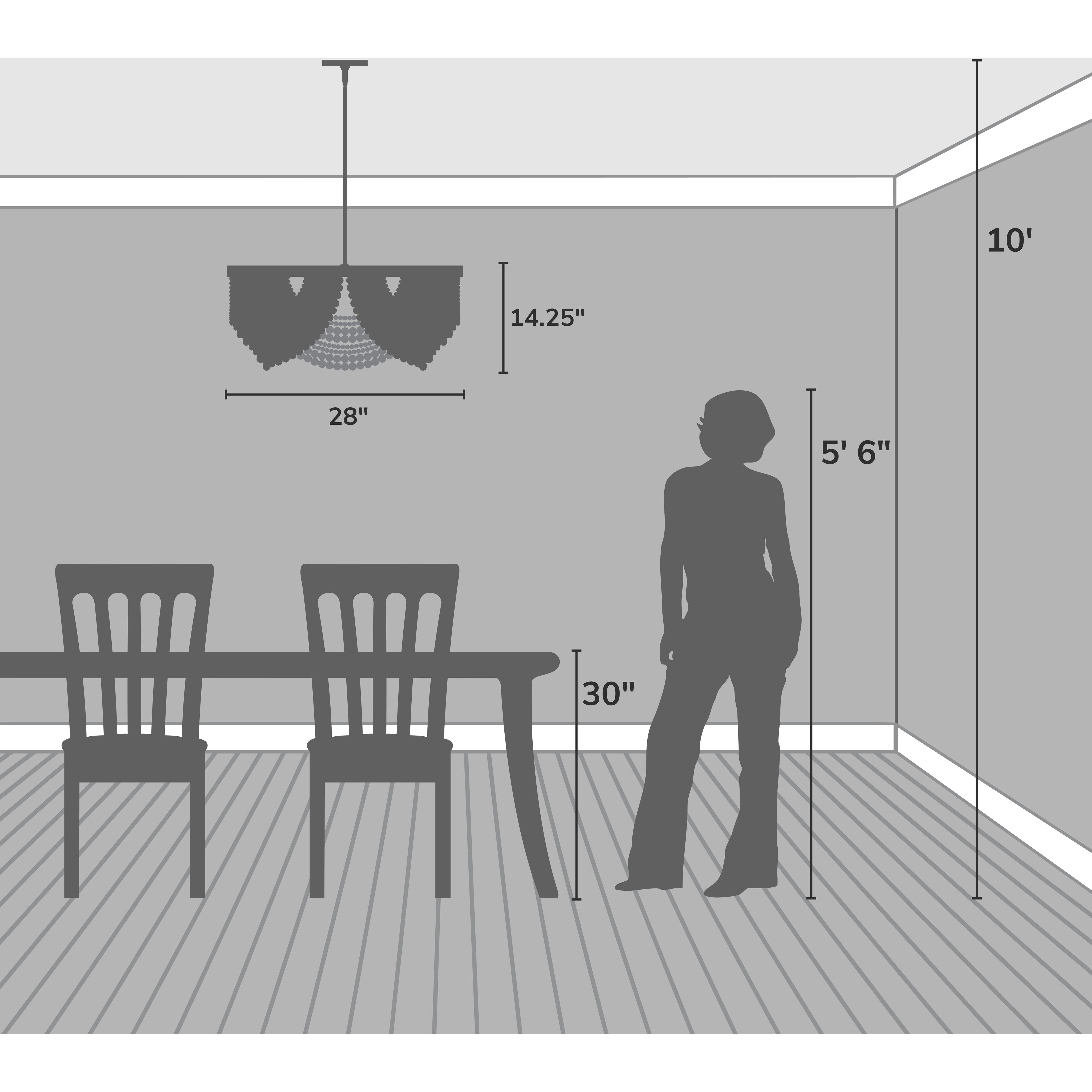 Autumndale 6 Light 28 inch Matte Bronze Chandelier Ceiling Light, Medium