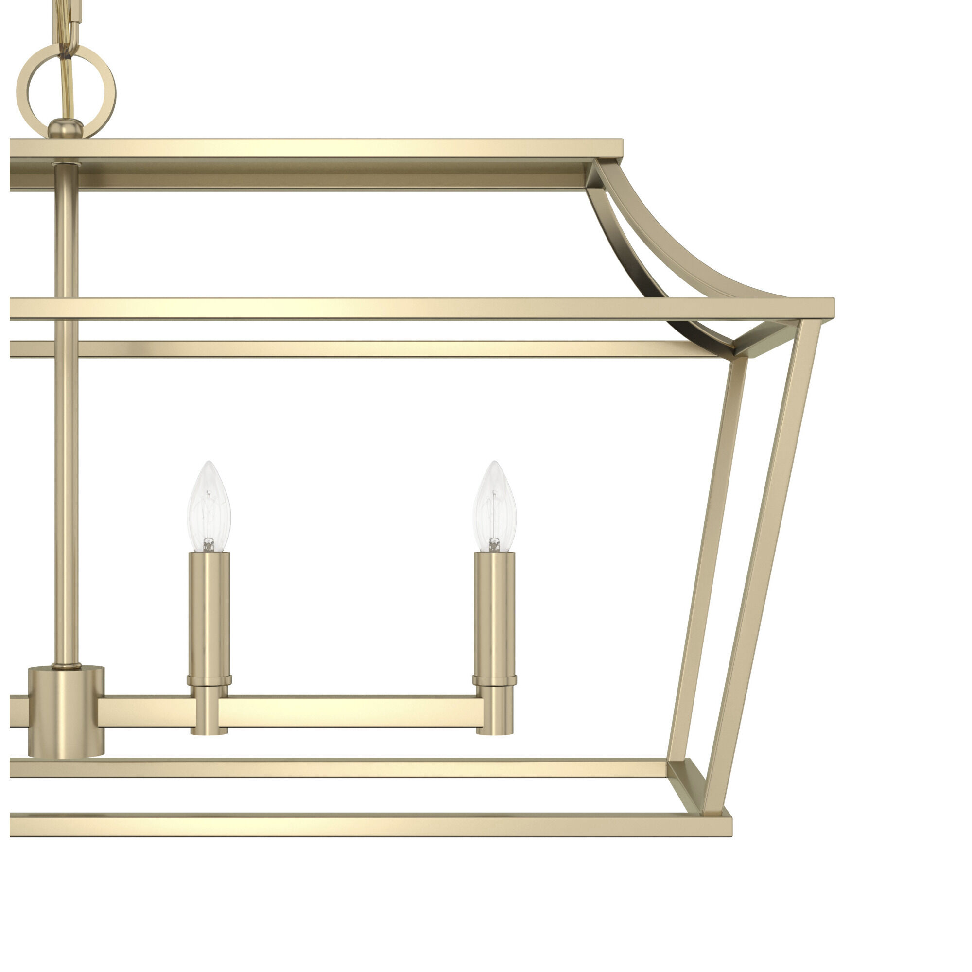 Laurel Ridge 6 Light 42 inch Alturas Gold Linear Chandelier Ceiling Light