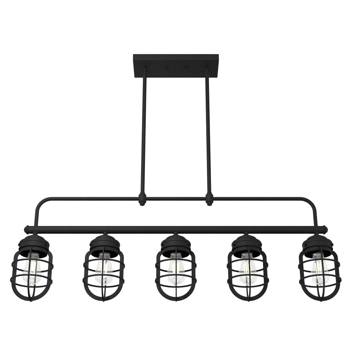 Starklake 5 Light 41 inch Natural Iron Linear Chandelier Ceiling Light