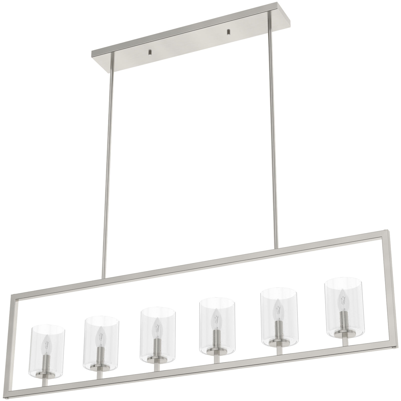 Kerrison 6 Light 48 inch Brushed Nickel Linear Chandelier Ceiling Light