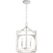 Highland Hill 4 Light 12 inch Distressed White Pendant Ceiling Light