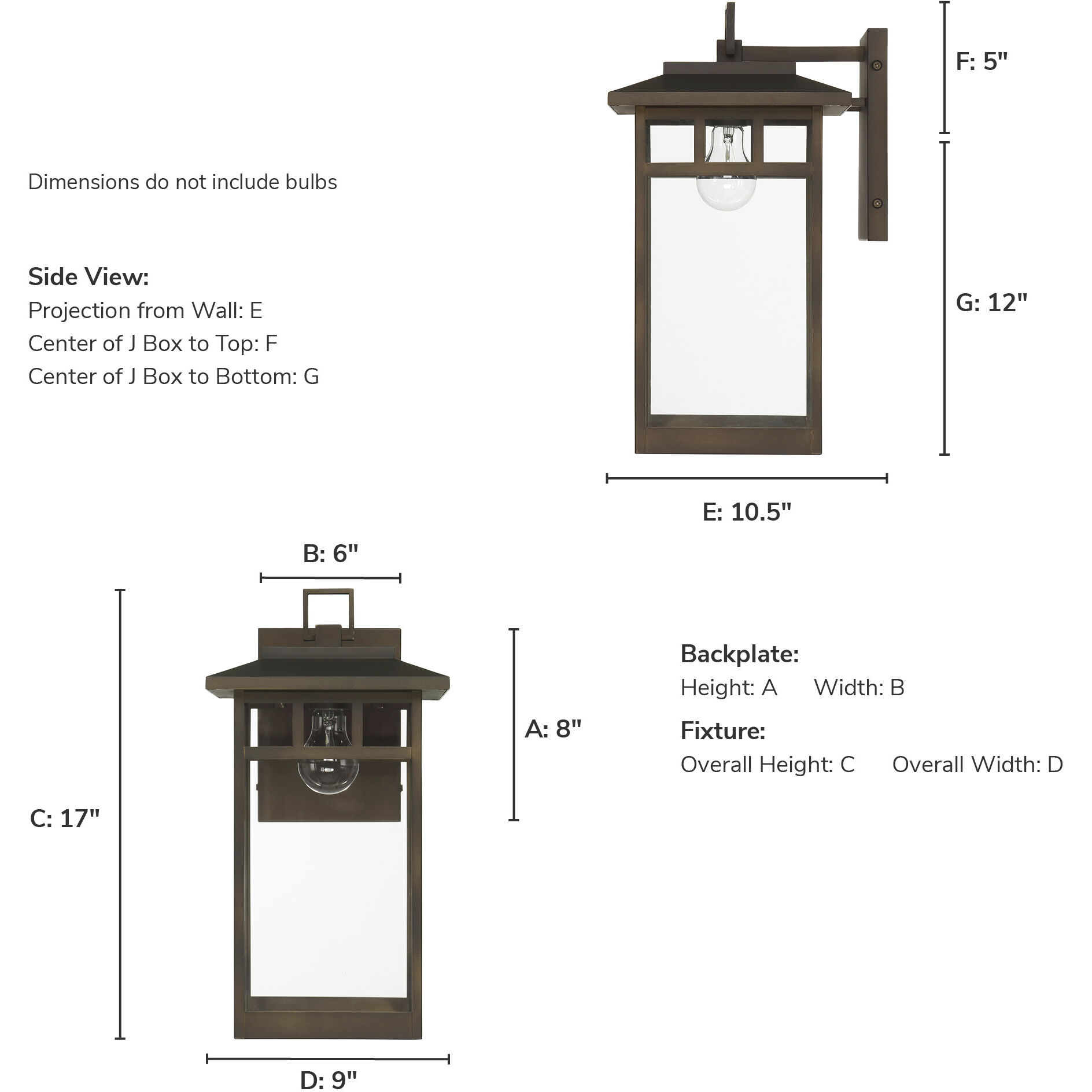 Yancy House 1 Light 17 inch Matte Bronze Outdoor Wall Light, Large