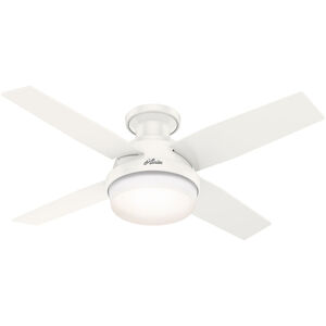 Dempsey 44 inch Fresh White with Washed Oak/Fresh White Blades Outdoor Ceiling Fan
