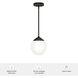 Hepburn 1 Light 8 inch Matte Black Mini Pendant Ceiling Light, Mini