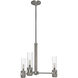 River Mill 3 Light 21 inch Brushed Nickel Chandelier Ceiling Light