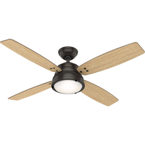 Wingate 52 inch Noble Bronze with Drifted Oak/American Walnut Blades Ceiling Fan