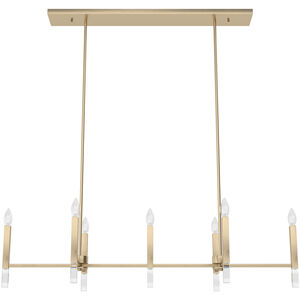 Sunjai 7 Light 48 inch Alturas Gold Linear Chandelier Ceiling Light