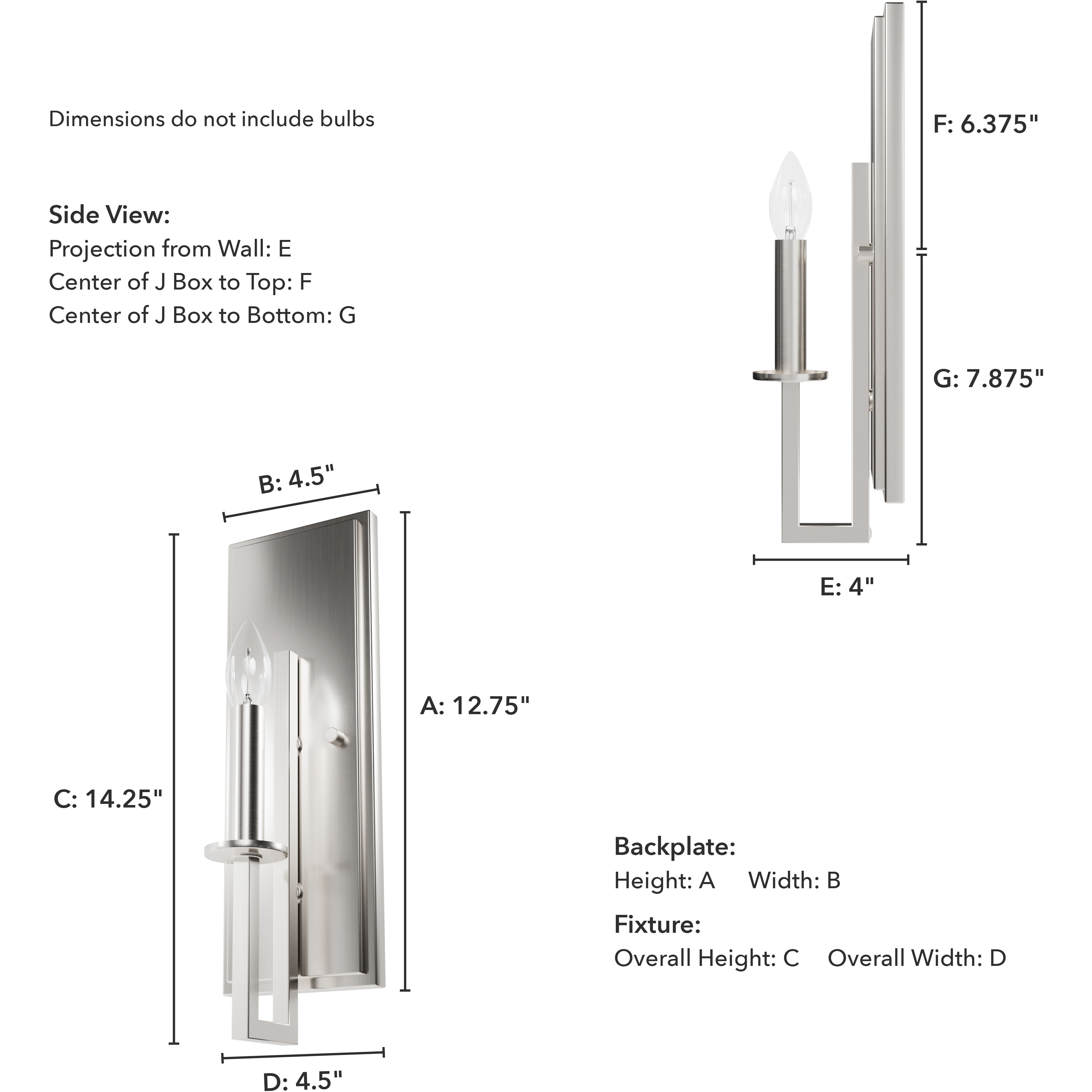 Bearden 1 Light 4.5 inch Brushed Nickel Wall Sconce Wall Light