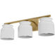 Harlowe 3 Light 22 inch Luxe Gold Bathroom Vanity Sconce Wall Light, Medium