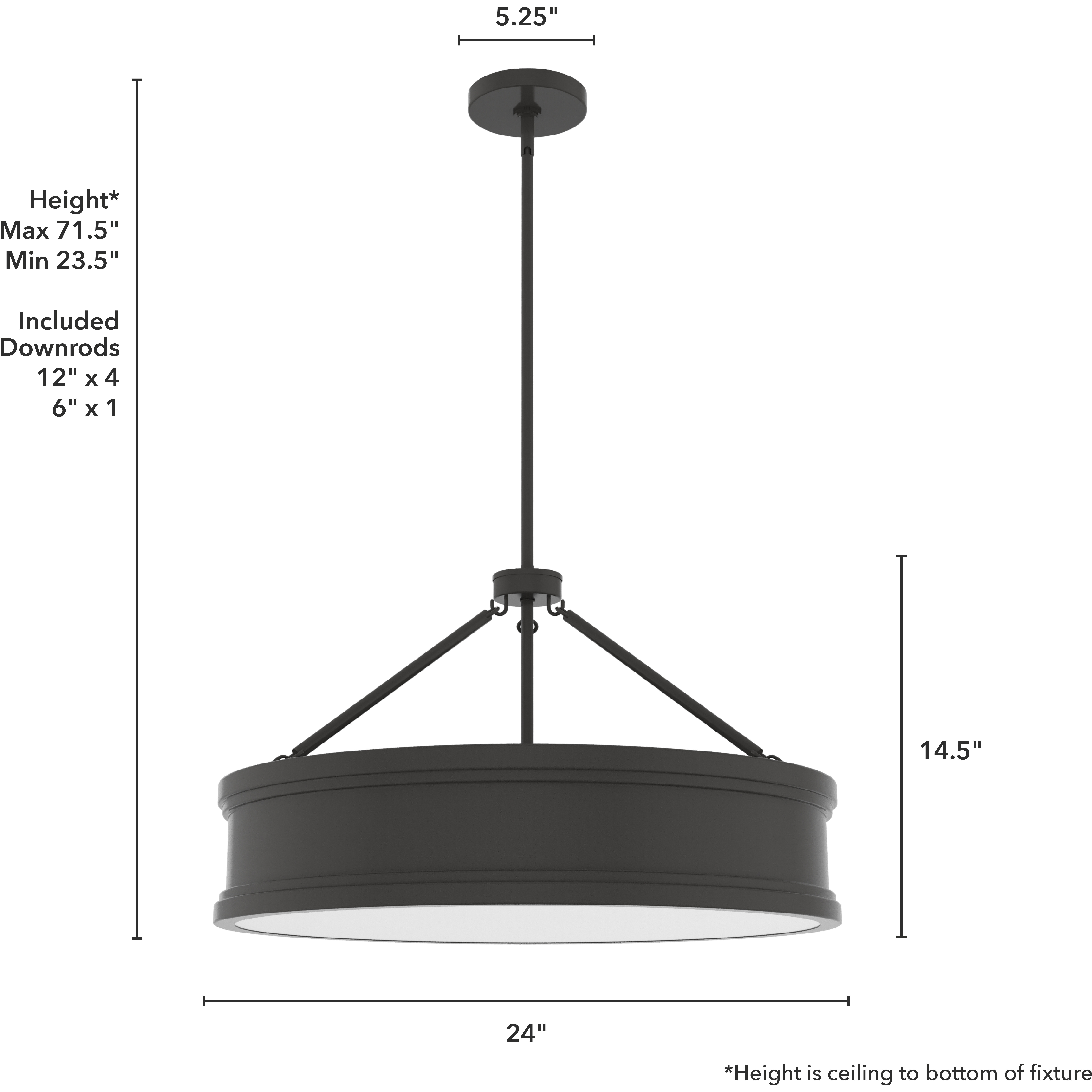 Capshaw 6 Light 24 inch Noble Bronze Pendant Ceiling Light