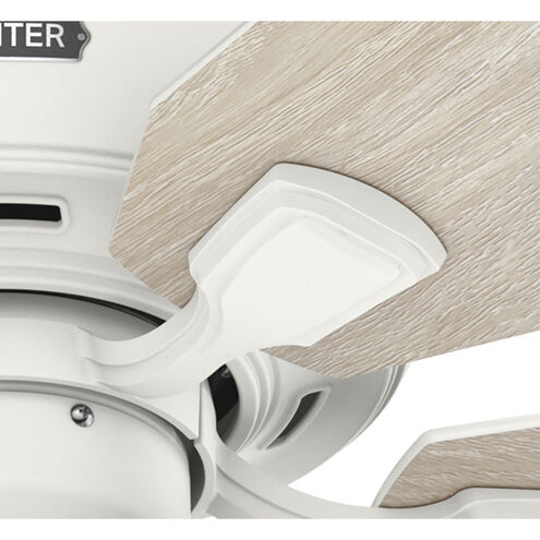 Rosner 52 inch Matte White with Light Oak/Fresh White Blades Ceiling Fan