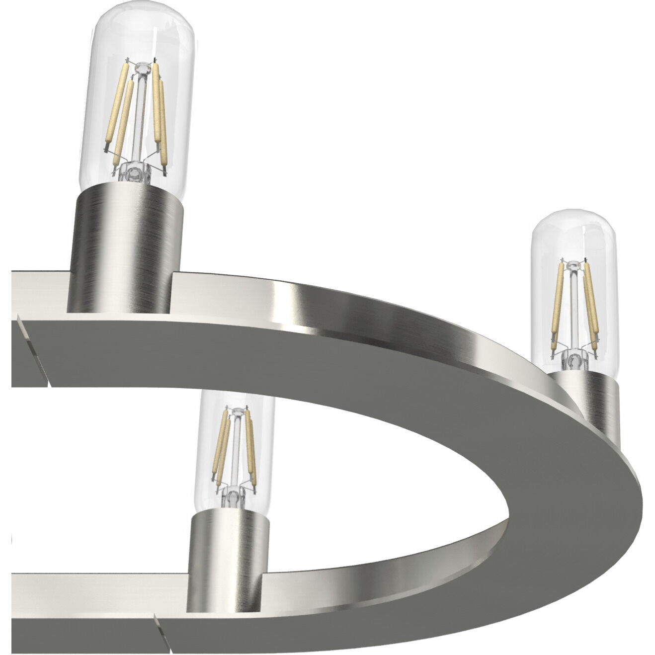 Saddlewood 10 Light 46 inch Brushed Nickel Linear Chandelier Ceiling Light