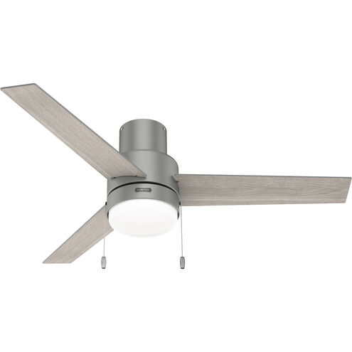 Brunner 52 inch Matte Silver with Light Gray Oak/Warm Grey Oak Blades Ceiling Fan