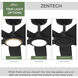 Zentech 44 inch Matte Black Outdoor Ceiling Fan
