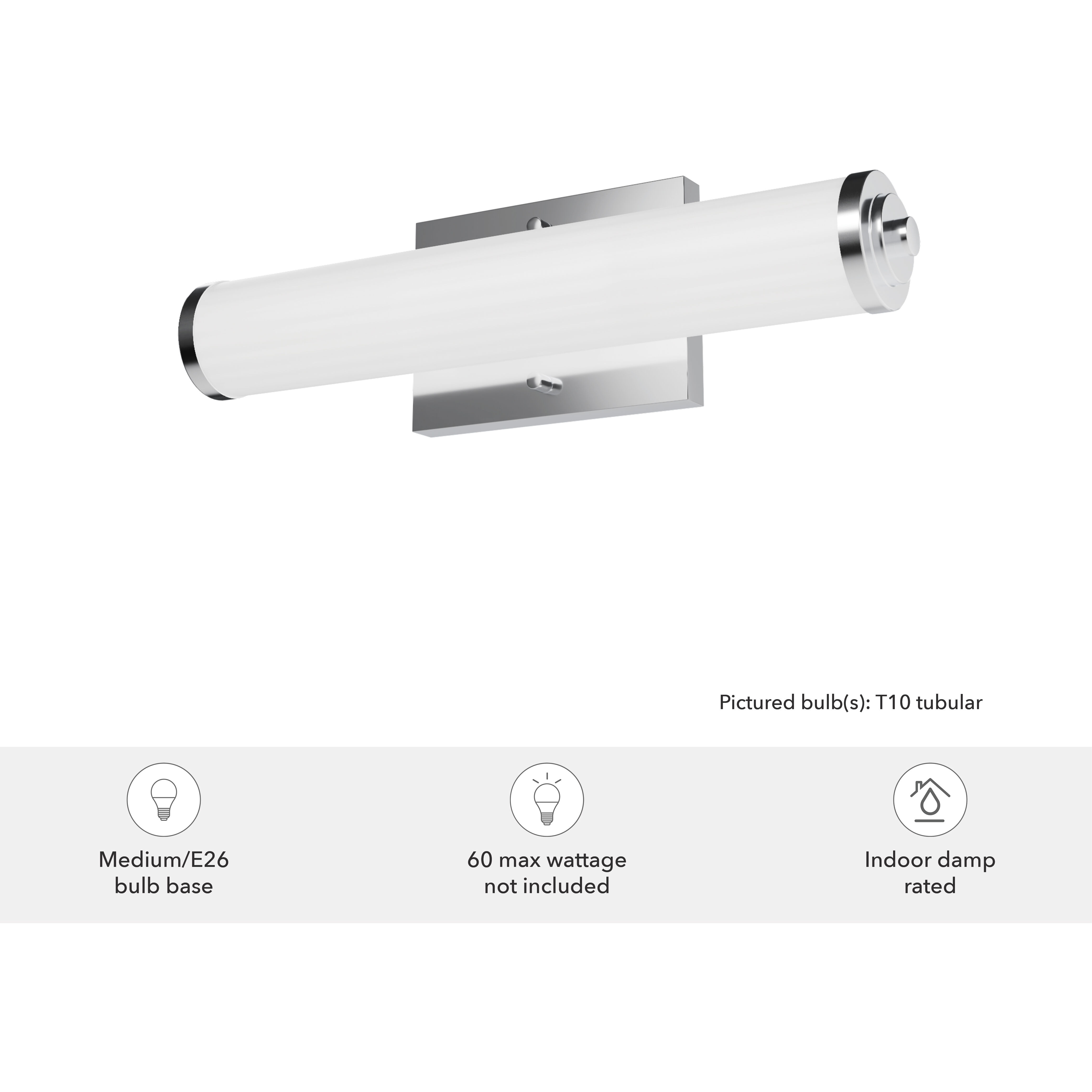 Holly Grove 2 Light 18 inch Chrome Vanity Light Wall Light, Small