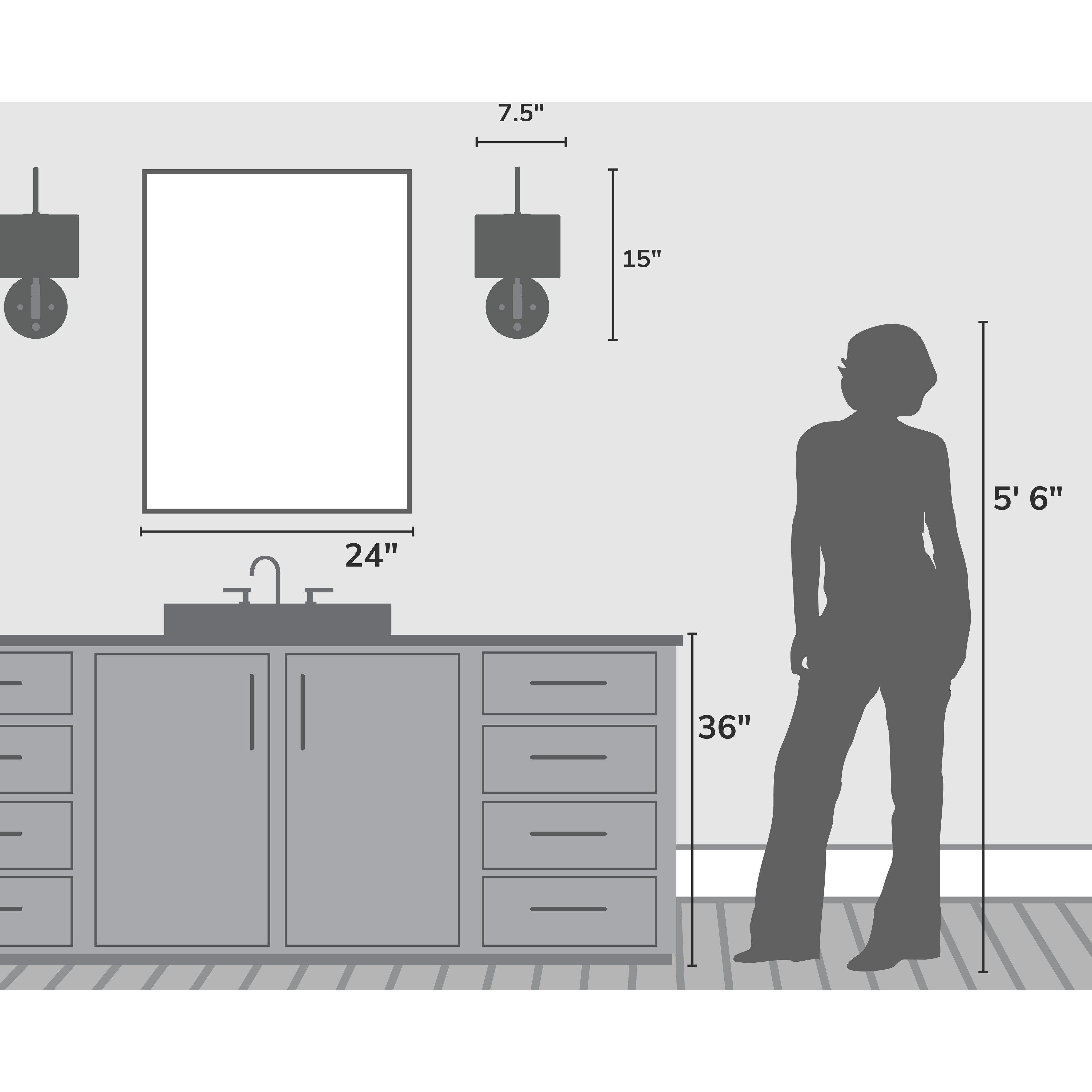 Horizon 1 Light 7.5 inch Brushed Nickel Pin Up Sconce Wall Light, Large