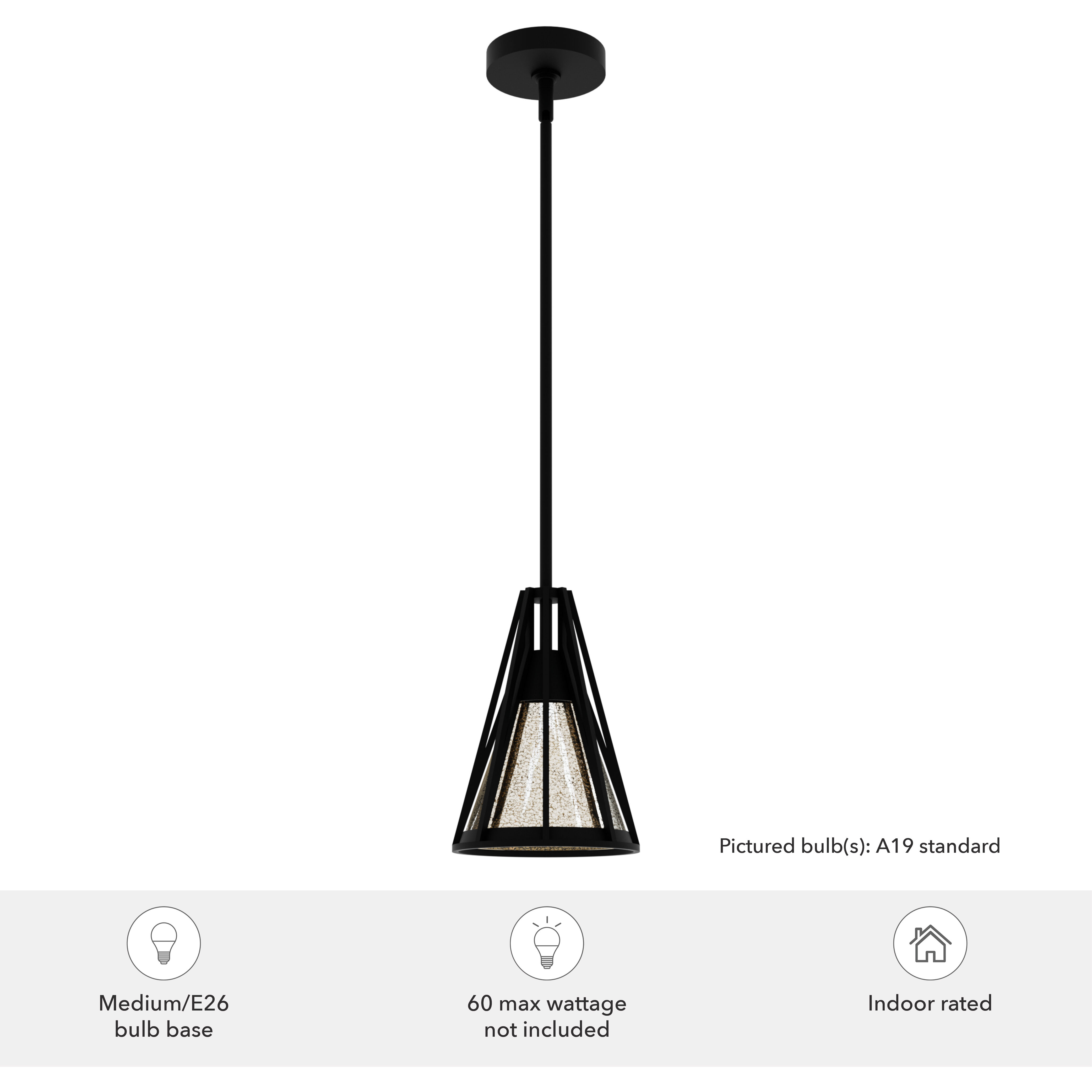 Rafner 1 Light 7 inch Natural Black Iron Mini Pendant Ceiling Light, Mini