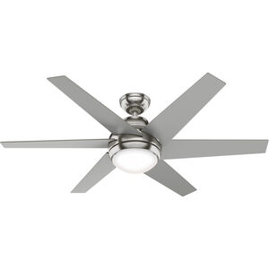Sotto 52 inch Brushed Nickel with Matte Nickel Blades Ceiling Fan