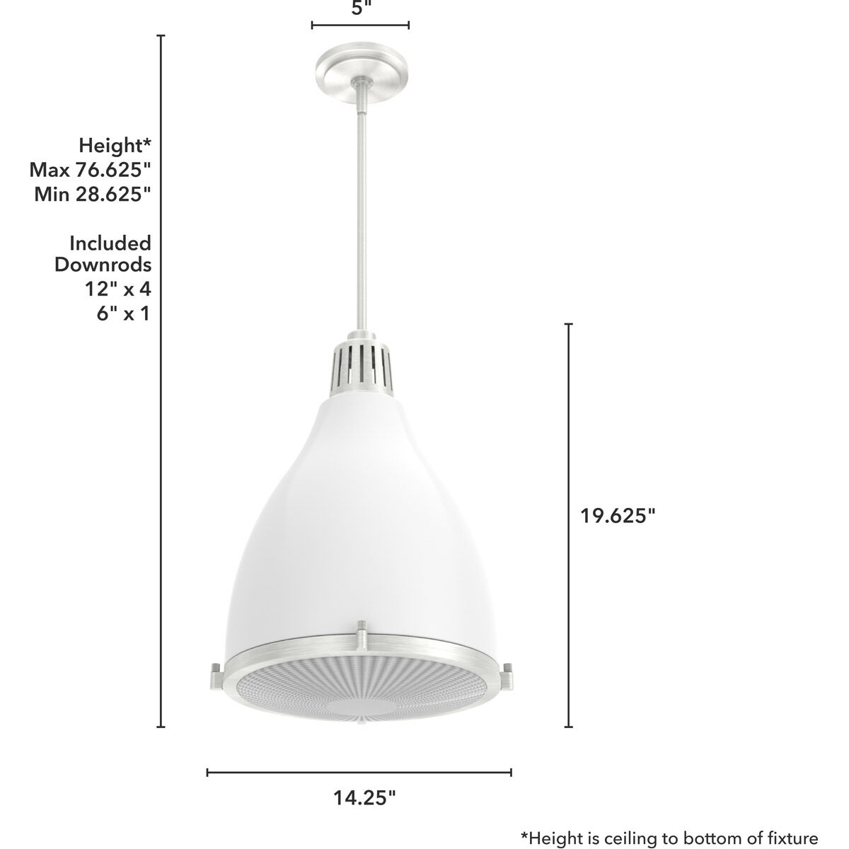 Bluff View 3 Light 14.25 inch Fresh White Pendant Ceiling Light