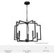 Zoanne 5 Light 24 inch Matte Black Chandelier Ceiling Light, Medium