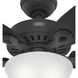 Builder 52 inch Matte Black with Matte Black/Greyed Walnut Blades Ceiling Fan