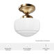 Saddle Creek 1 Light 7.5 inch Alturas Gold Semi Flush Mount Ceiling Light