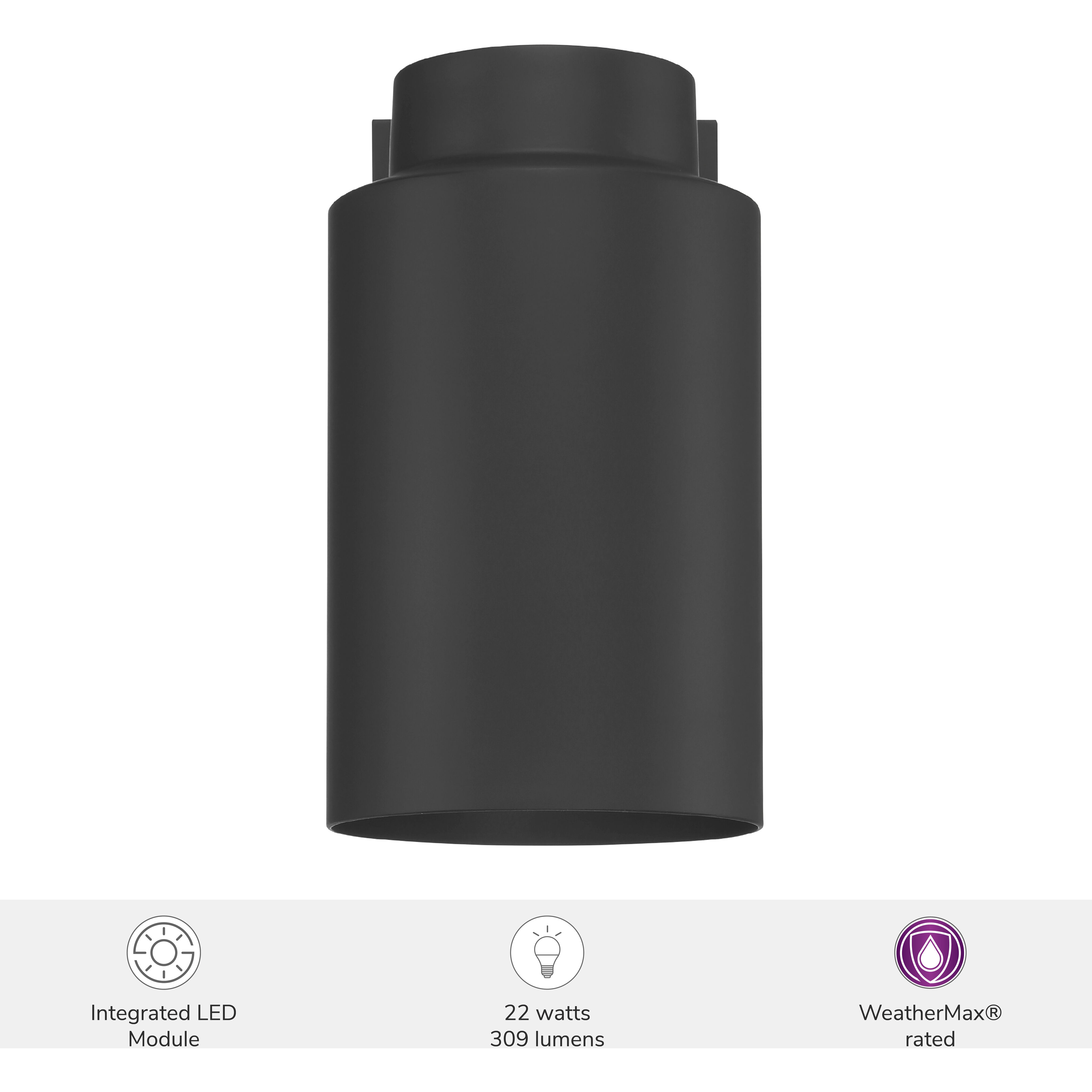 Kennicott 11 inch Matte Black Outdoor Wall Light, Small